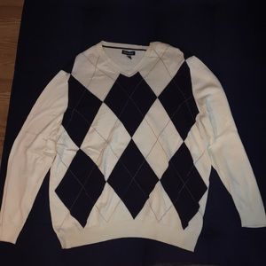 Blue and Cream Light Sweater by Club Room XL